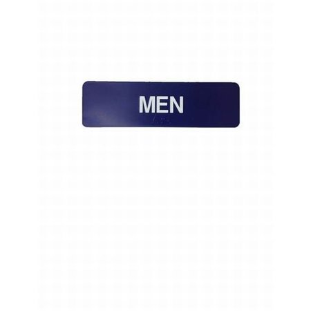 DON-JO Men's / Handicap ADA Blue Bathroom Sign with Braille HS907046